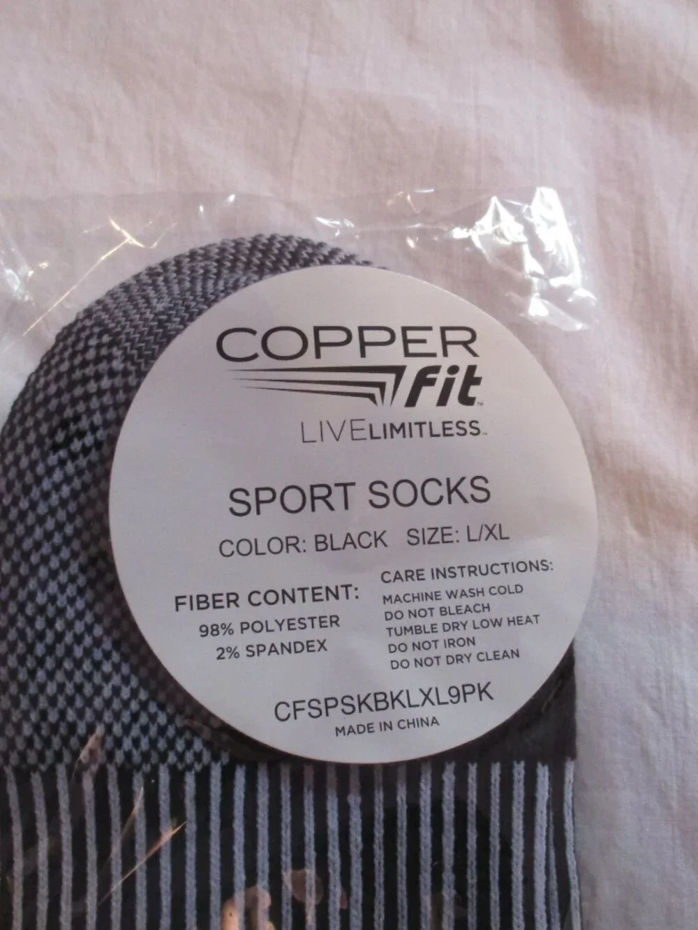 COPPER FIT Infused Sport Socks (4) PAIRS